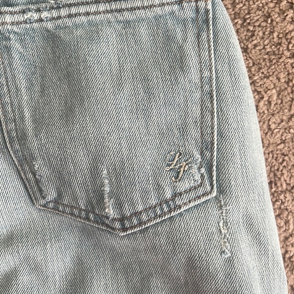 Lovers + Friends Jackson Denim Overall Dress in Edgewater Light Wash - Picture 9 of 12